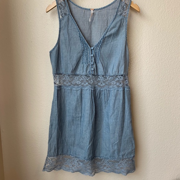 Free People Dresses & Skirts - Free People Denim Tank Dress Sz Small